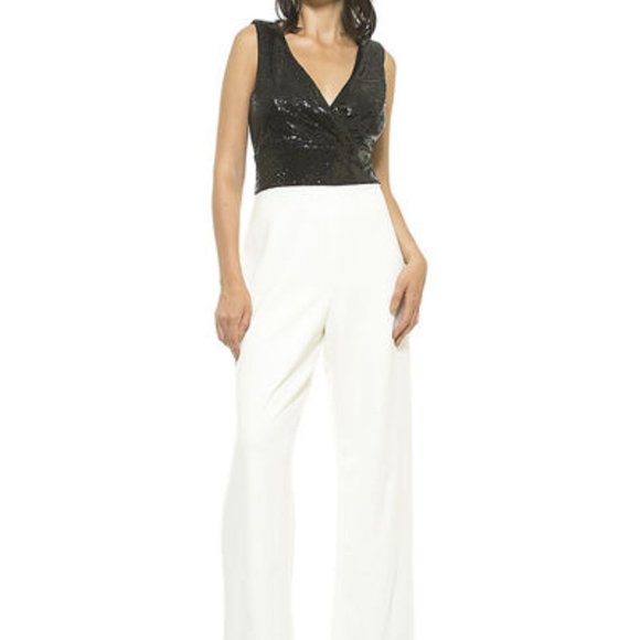 Alexa Admore Molly Sequin Color Block Jumpsuit - Picture 4 of 4